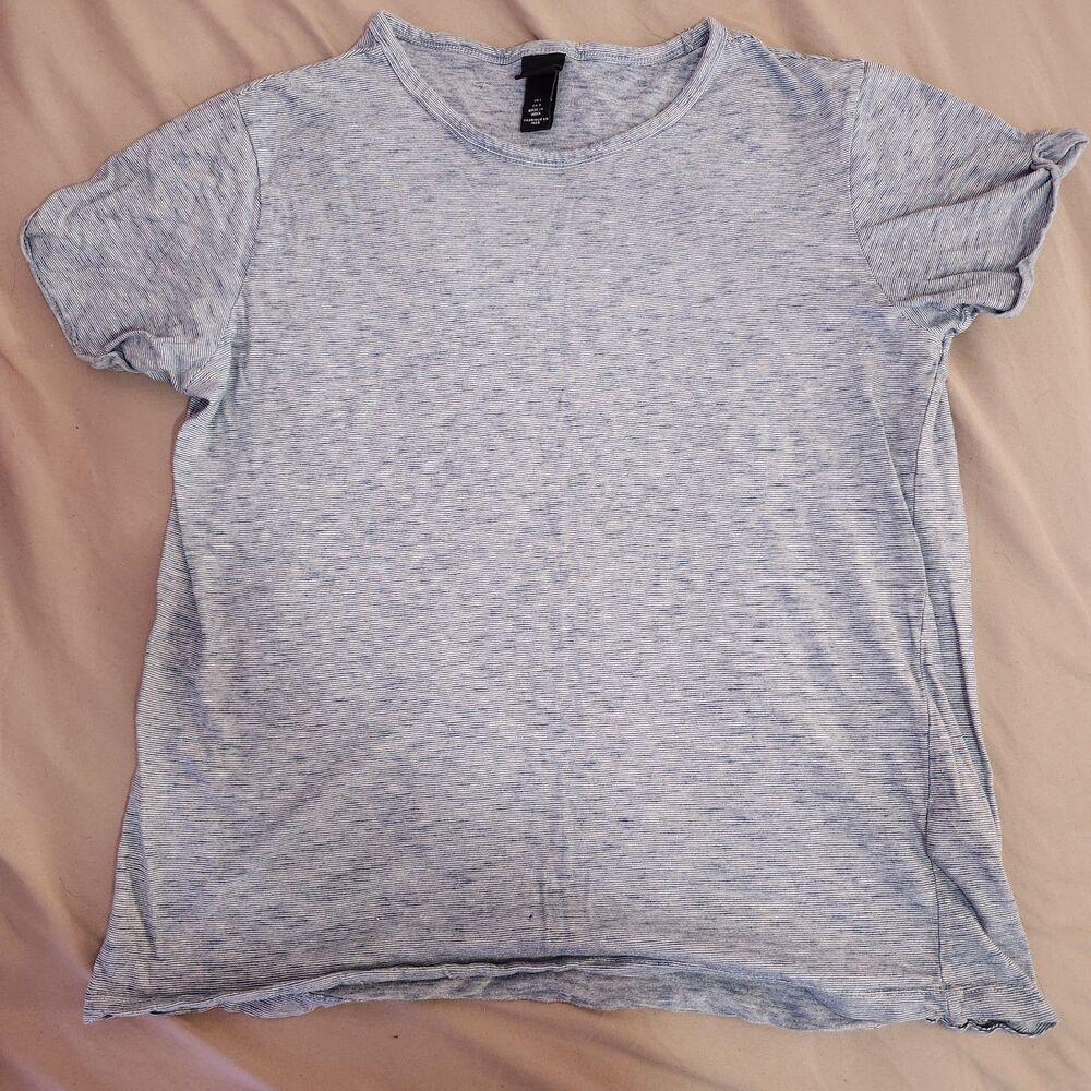 H&M‎ T Shirt Mens Size Large Gray Slim Fit Short Sleeve